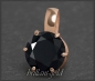 Preview: Gold Anhänger mit 2,67ct Brillant, schwarz